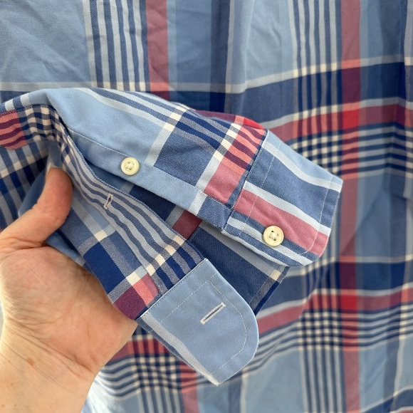 Ralph Lauren Blue Plaid Long Sleeve Button Down Shirt - Picture 5 of 5